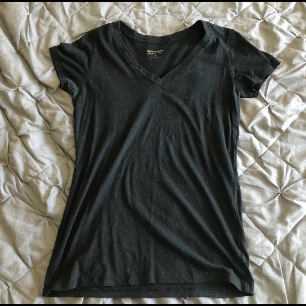 Black Vee Neck Tee